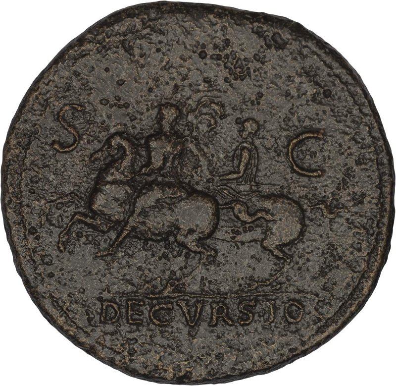Римская империя · Nero · Sestertius · I в., реверс, Федеральное государственное бюджетное учреждение культуры "Государственный музей изобразительных искусств имени А.С. Пушкина"