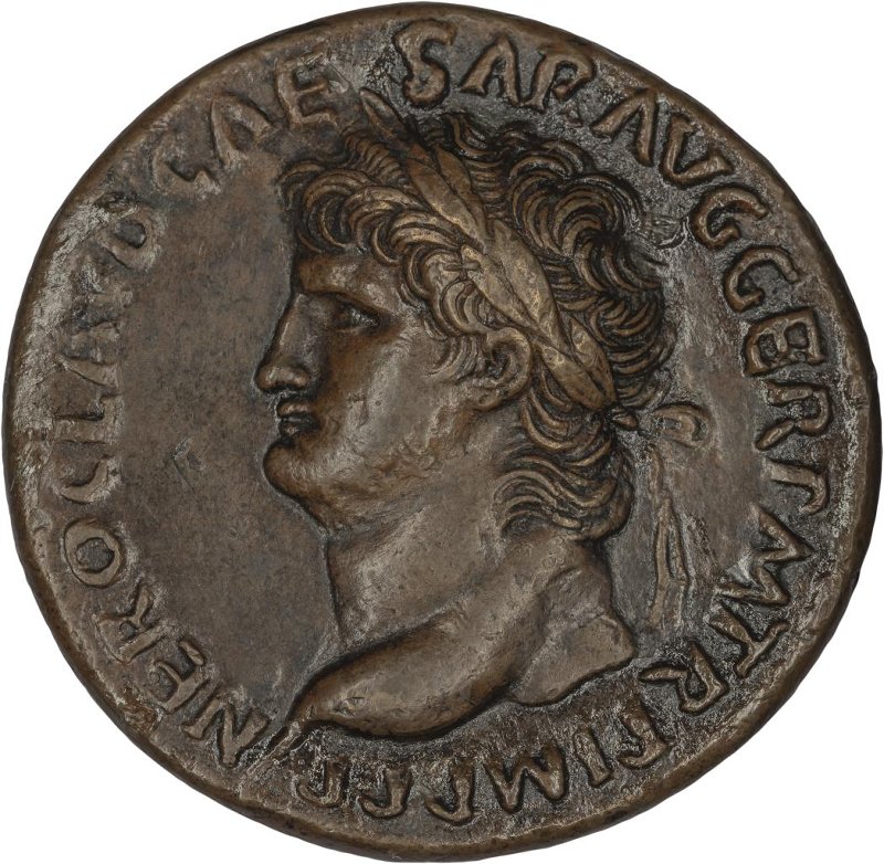 Римская империя · Nero · Sestertius · I в., аверс, Федеральное государственное бюджетное учреждение культуры "Государственный музей изобразительных искусств имени А.С. Пушкина"