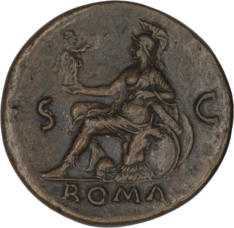 Римская империя · Nero · Sestertius · I в., реверс, Федеральное государственное бюджетное учреждение культуры "Государственный музей изобразительных искусств имени А.С. Пушкина"