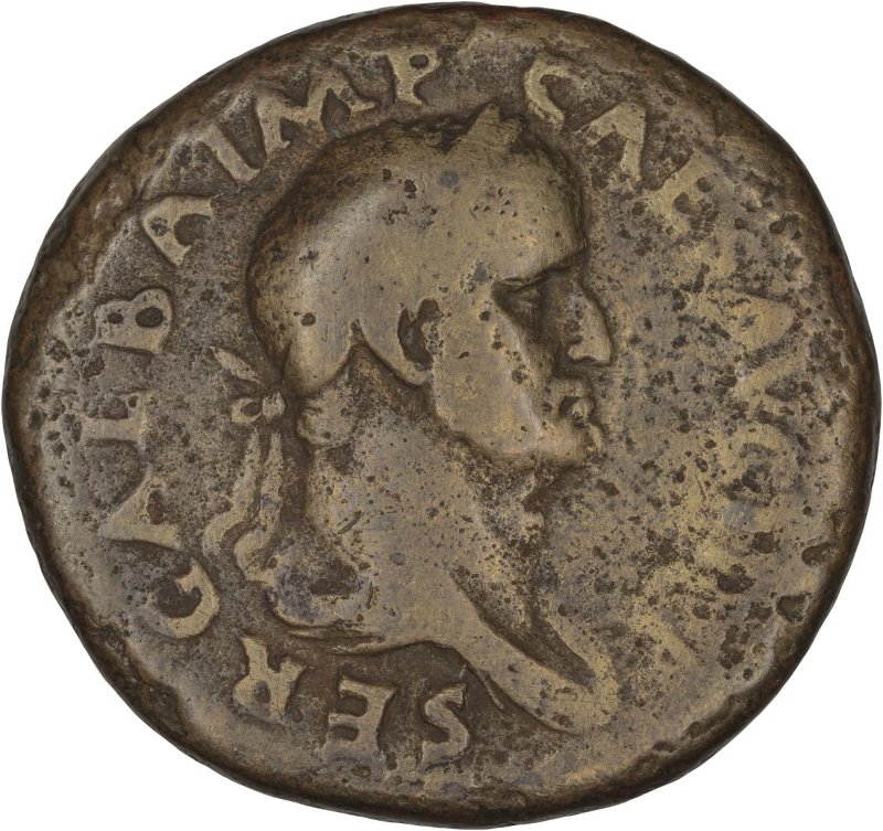Римская империя · Galba · Sestertius · I в., аверс, Федеральное государственное бюджетное учреждение культуры "Государственный музей изобразительных искусств имени А.С. Пушкина"