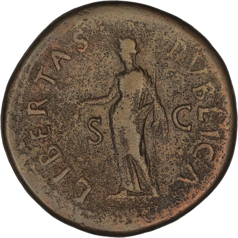 Римская империя · Galba · Sestertius · I в., реверс, Федеральное государственное бюджетное учреждение культуры "Государственный музей изобразительных искусств имени А.С. Пушкина"