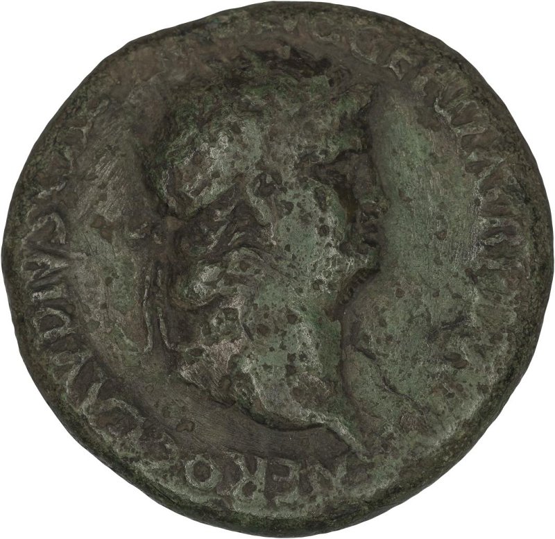 Римская империя · Nero · Dupondius · I в., аверс, Федеральное государственное бюджетное учреждение культуры "Государственный музей изобразительных искусств имени А.С. Пушкина"