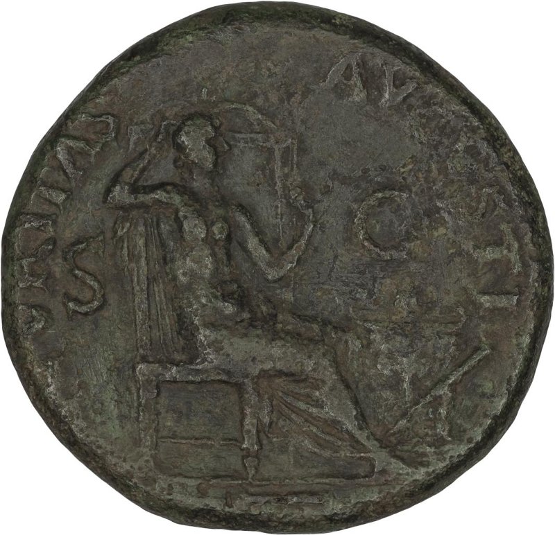 Римская империя · Nero · Dupondius · I в., реверс, Федеральное государственное бюджетное учреждение культуры "Государственный музей изобразительных искусств имени А.С. Пушкина"