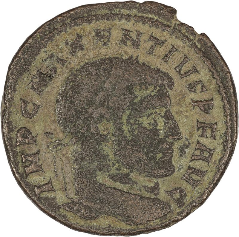 Римская империя · Maxentius · Follis · III в., аверс, Федеральное государственное бюджетное учреждение культуры "Государственный музей изобразительных искусств имени А.С. Пушкина"