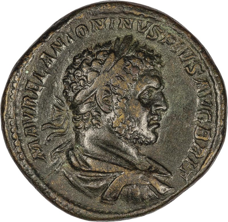 Римская империя · Caracalla · Sestertius · II в., аверс, Федеральное государственное бюджетное учреждение культуры "Государственный музей изобразительных искусств имени А.С. Пушкина"