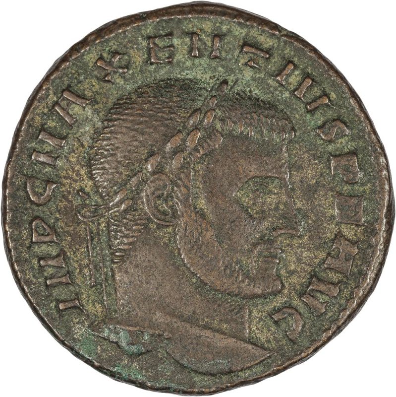 Римская империя · Maxentius · Follis · III в., аверс, Федеральное государственное бюджетное учреждение культуры "Государственный музей изобразительных искусств имени А.С. Пушкина"
