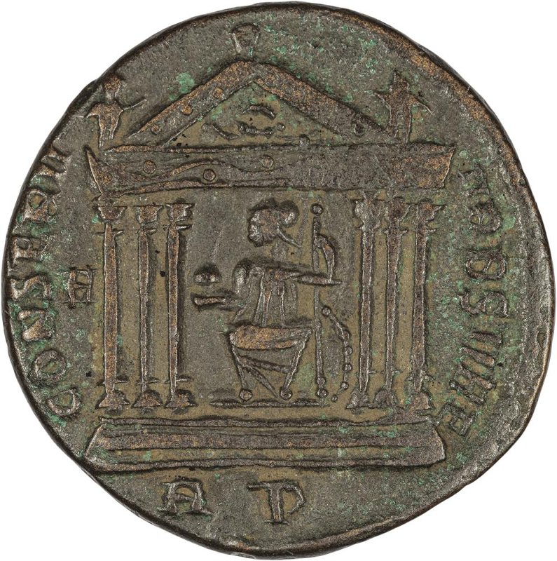 Римская империя · Maxentius · Follis · III в., реверс, Федеральное государственное бюджетное учреждение культуры "Государственный музей изобразительных искусств имени А.С. Пушкина"