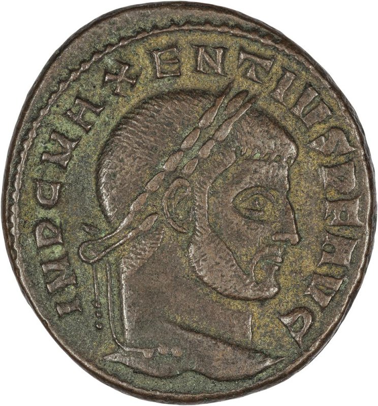 Римская империя · Maxentius · Follis · III в., аверс, Федеральное государственное бюджетное учреждение культуры "Государственный музей изобразительных искусств имени А.С. Пушкина"