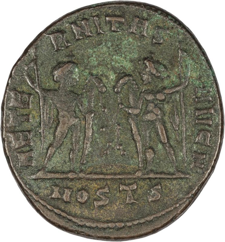 Римская империя · Maxentius · Follis · III в., реверс, Федеральное государственное бюджетное учреждение культуры "Государственный музей изобразительных искусств имени А.С. Пушкина"