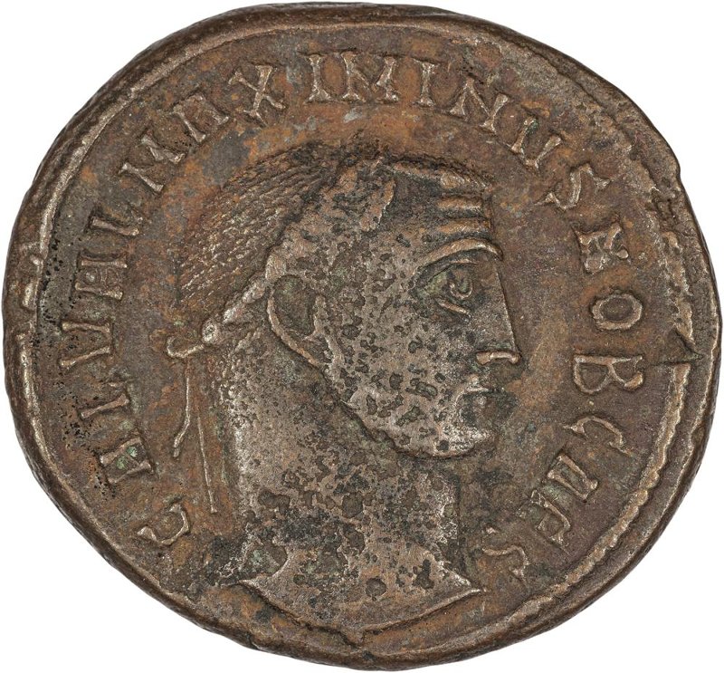 Римская империя · Maximinus Daia · Follis · III в., аверс, Федеральное государственное бюджетное учреждение культуры "Государственный музей изобразительных искусств имени А.С. Пушкина"
