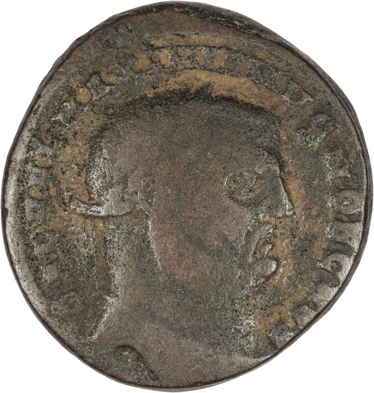 Римская империя · Maximinus Daia · Follis · III в., аверс, Федеральное государственное бюджетное учреждение культуры "Государственный музей изобразительных искусств имени А.С. Пушкина"