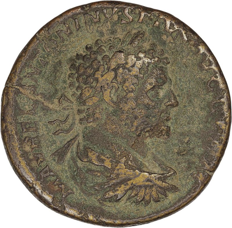 Римская империя · Caracalla · Dupondius · II в., аверс, Федеральное государственное бюджетное учреждение культуры "Государственный музей изобразительных искусств имени А.С. Пушкина"