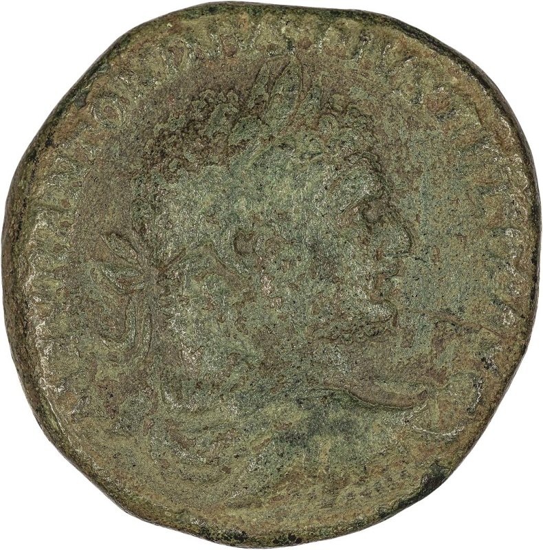 Римская империя · Caracalla · Dupondius · II в., аверс, Федеральное государственное бюджетное учреждение культуры "Государственный музей изобразительных искусств имени А.С. Пушкина"