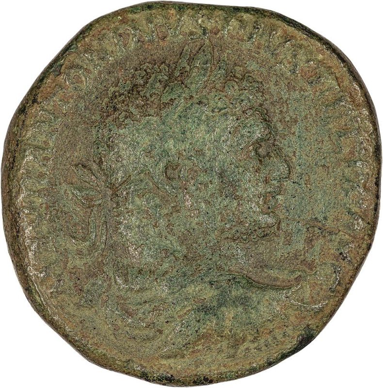 Римская империя · Caracalla · Dupondius · II в., реверс, Федеральное государственное бюджетное учреждение культуры "Государственный музей изобразительных искусств имени А.С. Пушкина"