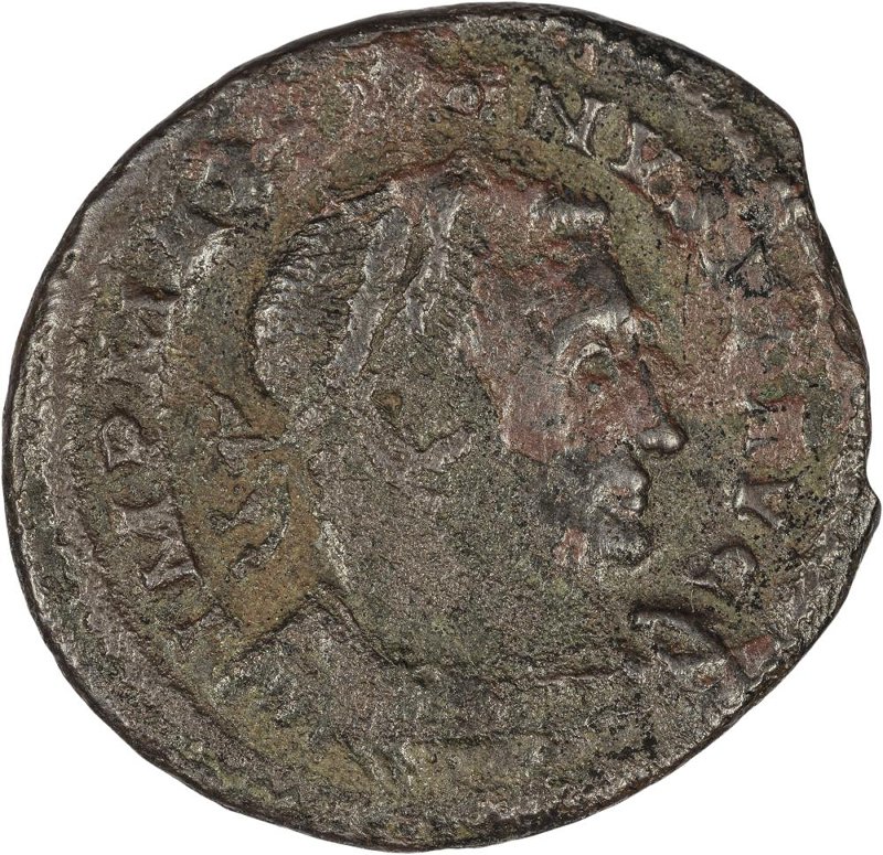 Римская империя · Maximinus Daia · Follis · III в., аверс, Федеральное государственное бюджетное учреждение культуры "Государственный музей изобразительных искусств имени А.С. Пушкина"