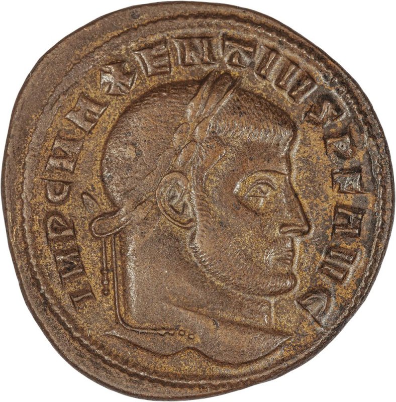 Римская империя · Maxentius · Follis · III в., аверс, Федеральное государственное бюджетное учреждение культуры "Государственный музей изобразительных искусств имени А.С. Пушкина"