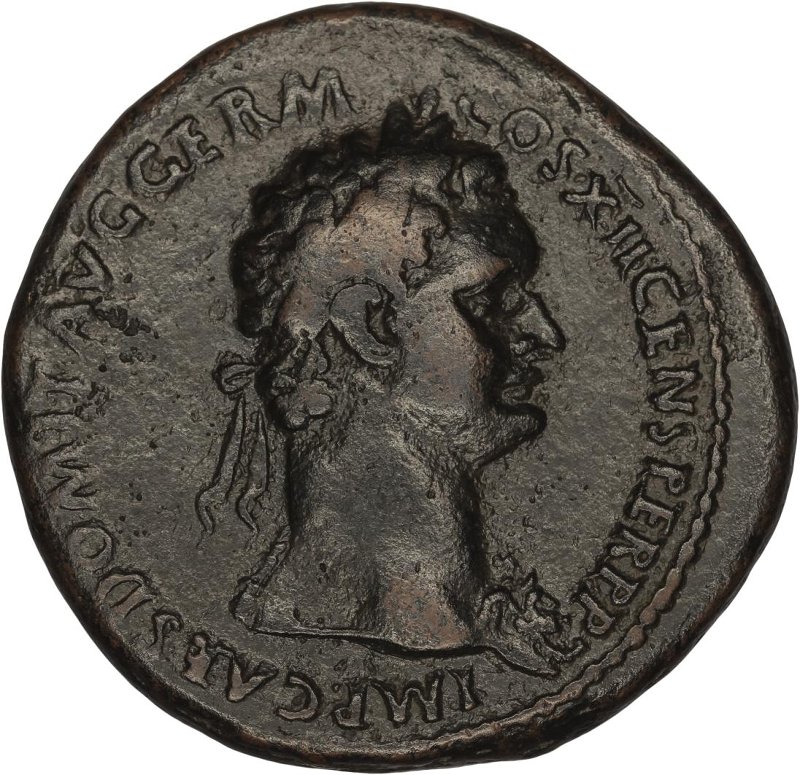 Римская империя · Domitian · As · I в., аверс, Федеральное государственное бюджетное учреждение культуры "Государственный музей изобразительных искусств имени А.С. Пушкина"