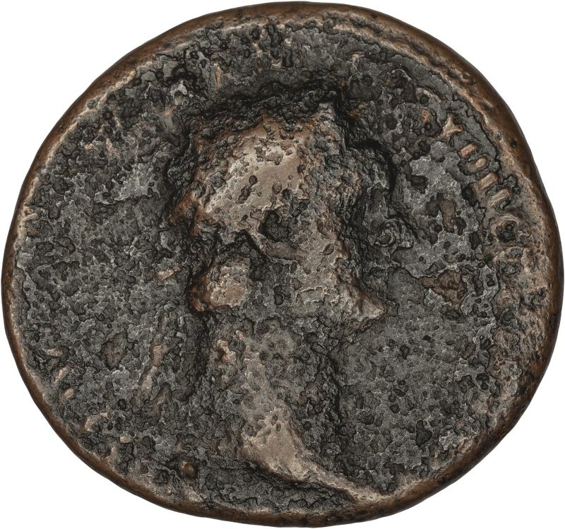 Римская империя · Domitian · As · I в., аверс, Федеральное государственное бюджетное учреждение культуры "Государственный музей изобразительных искусств имени А.С. Пушкина"