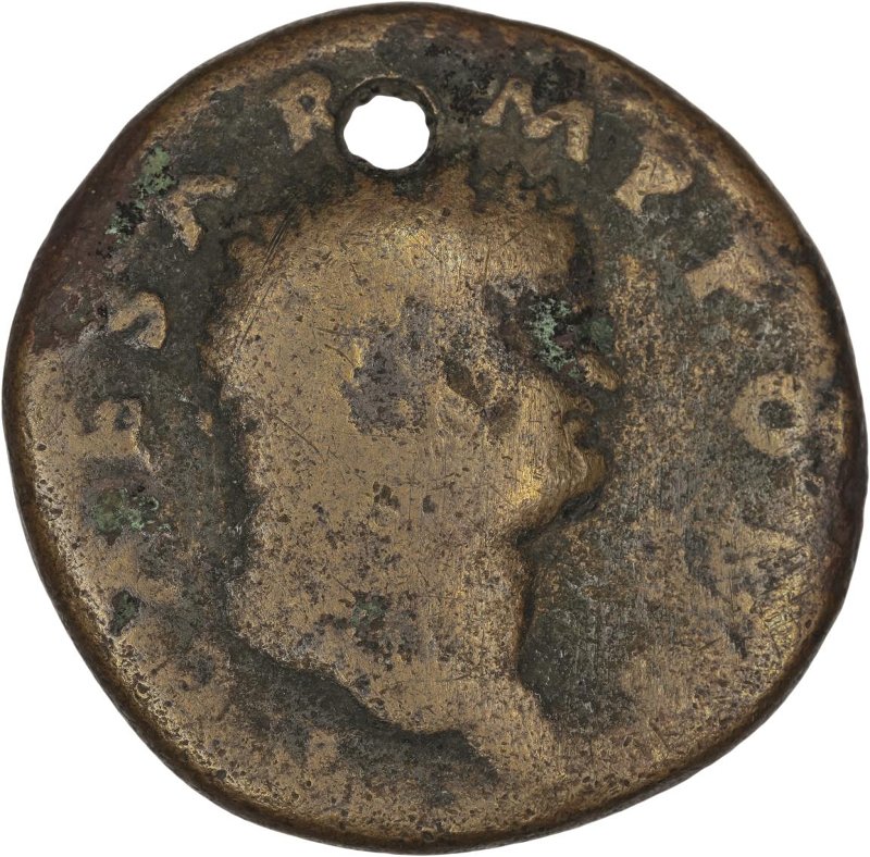 Римская империя · Vespasian · Dupondius · I в., аверс, Федеральное государственное бюджетное учреждение культуры "Государственный музей изобразительных искусств имени А.С. Пушкина"