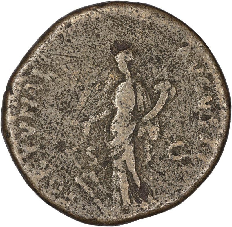 Римская империя · Domitian · Dupondius · I в., реверс, Федеральное государственное бюджетное учреждение культуры "Государственный музей изобразительных искусств имени А.С. Пушкина"