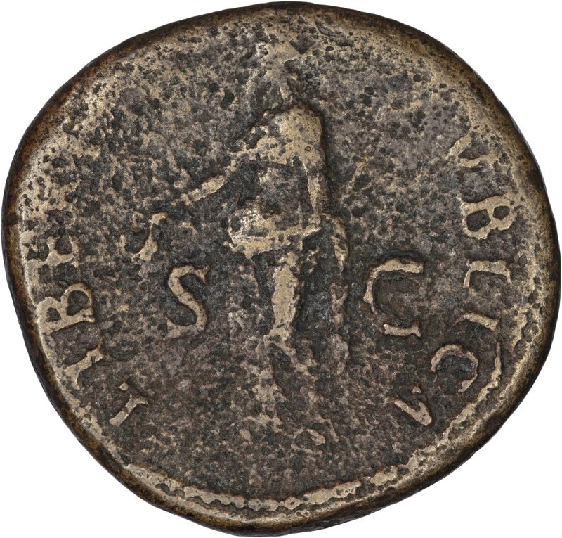 Римская империя · Nerva · Sestertius · I в., реверс, Федеральное государственное бюджетное учреждение культуры "Государственный музей изобразительных искусств имени А.С. Пушкина"