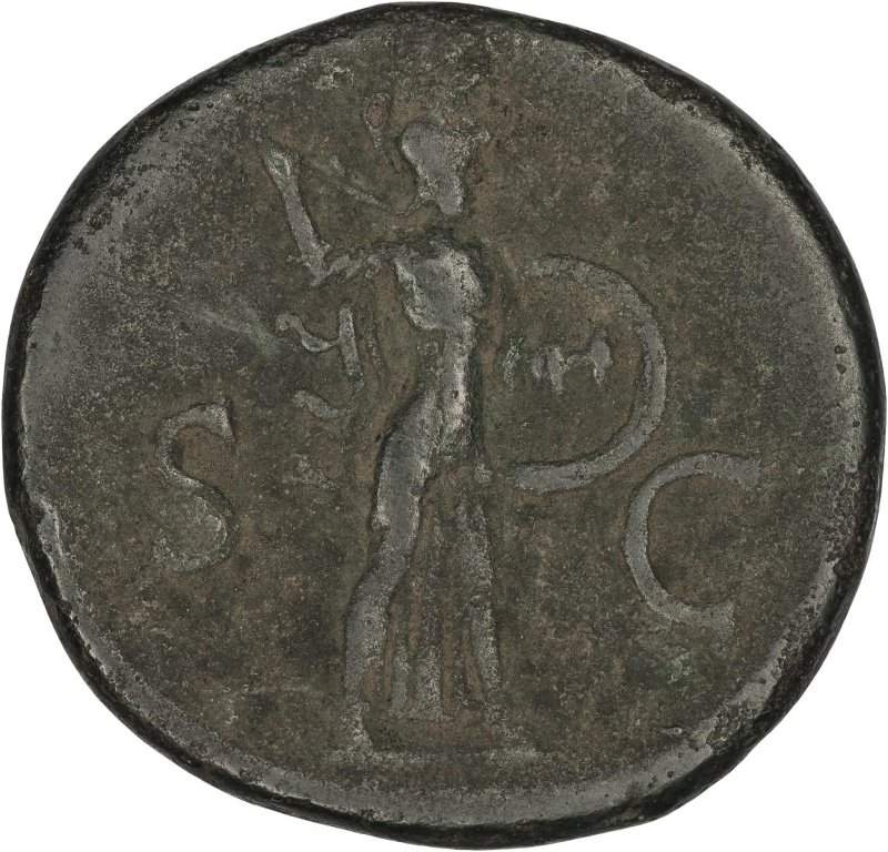 Римская империя · Titus · Dupondius · I в., реверс, Федеральное государственное бюджетное учреждение культуры "Государственный музей изобразительных искусств имени А.С. Пушкина"