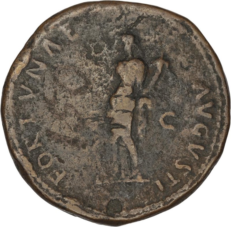 Римская империя · Domitian · Dupondius · I в., реверс, Федеральное государственное бюджетное учреждение культуры "Государственный музей изобразительных искусств имени А.С. Пушкина"