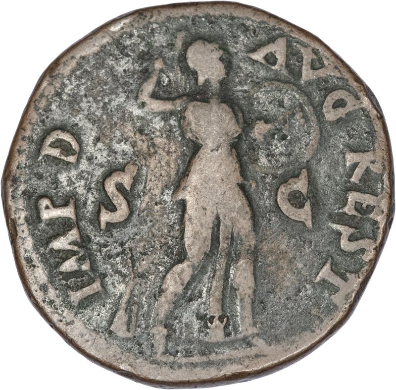 Римская империя · Domitian · As · I в., реверс, Федеральное государственное бюджетное учреждение культуры "Государственный музей изобразительных искусств имени А.С. Пушкина"