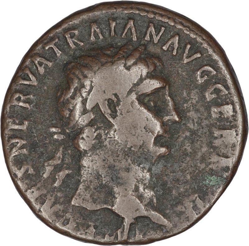 Римская империя · Trajan · As · I в., аверс, Федеральное государственное бюджетное учреждение культуры "Государственный музей изобразительных искусств имени А.С. Пушкина"