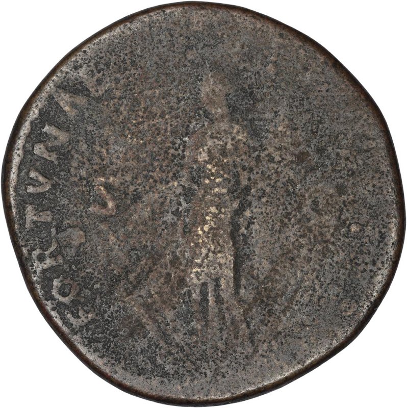 Римская империя · Domitian · Dupondius · I в., реверс, Федеральное государственное бюджетное учреждение культуры "Государственный музей изобразительных искусств имени А.С. Пушкина"