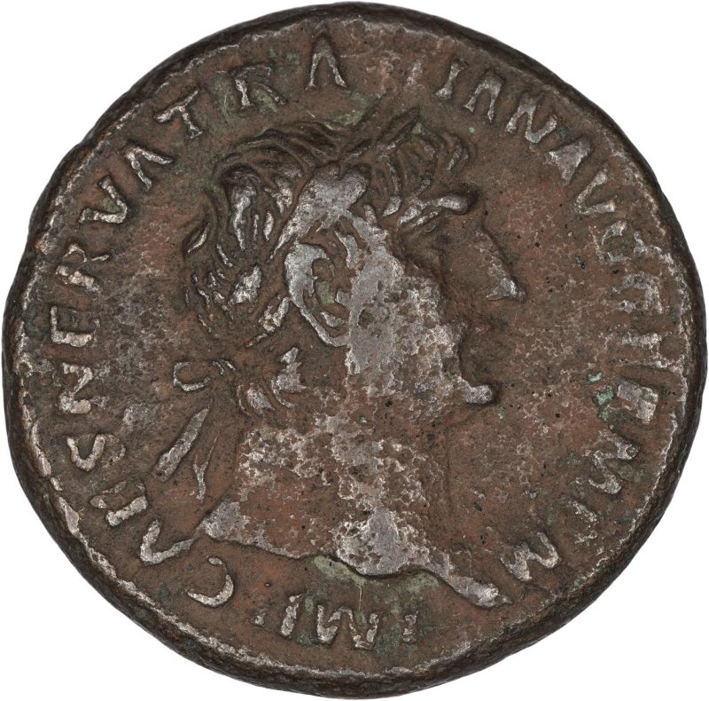 Римская империя · Trajan · As · I в., аверс, Федеральное государственное бюджетное учреждение культуры "Государственный музей изобразительных искусств имени А.С. Пушкина"
