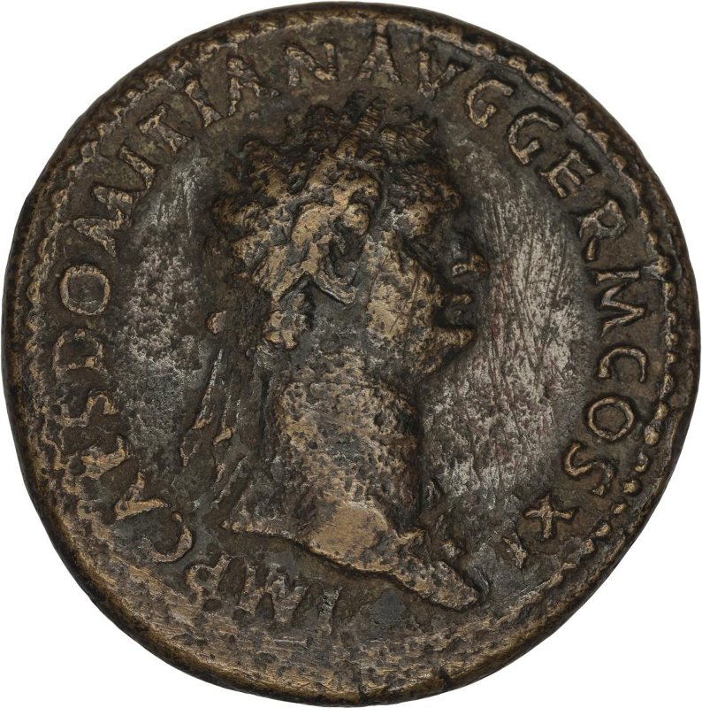 Римская империя · Domitian · Sestertius · I в., аверс, Федеральное государственное бюджетное учреждение культуры "Государственный музей изобразительных искусств имени А.С. Пушкина"