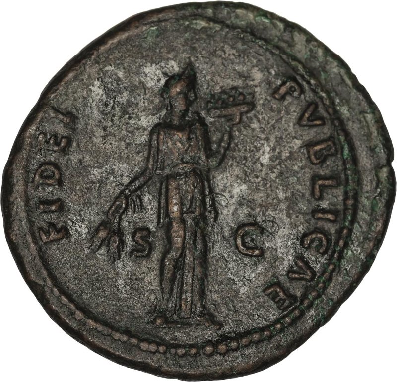 Римская империя · Domitian · As · I в., реверс, Федеральное государственное бюджетное учреждение культуры "Государственный музей изобразительных искусств имени А.С. Пушкина"