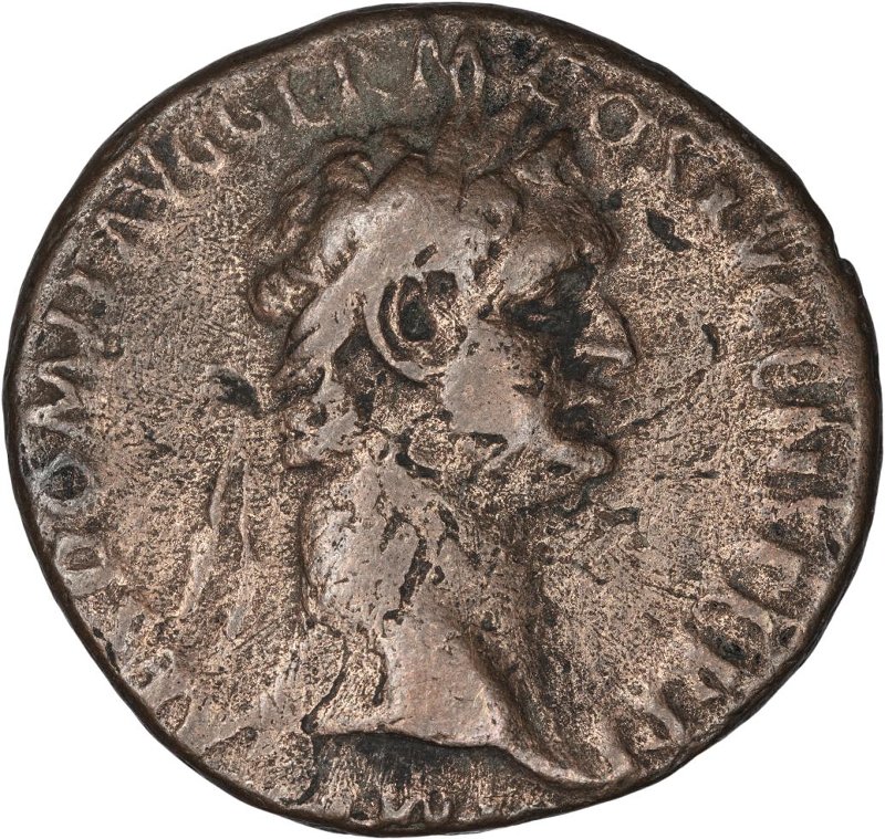 Римская империя · Domitian · As · I в., аверс, Федеральное государственное бюджетное учреждение культуры "Государственный музей изобразительных искусств имени А.С. Пушкина"