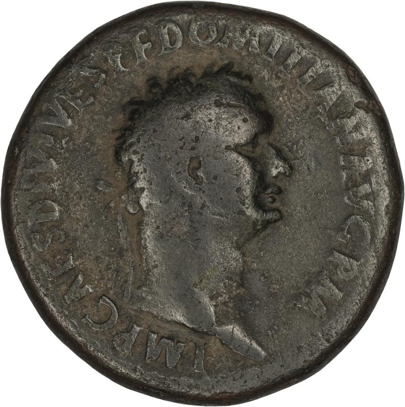 Римская империя · Domitian · Sestertius · I в., аверс, Федеральное государственное бюджетное учреждение культуры "Государственный музей изобразительных искусств имени А.С. Пушкина"