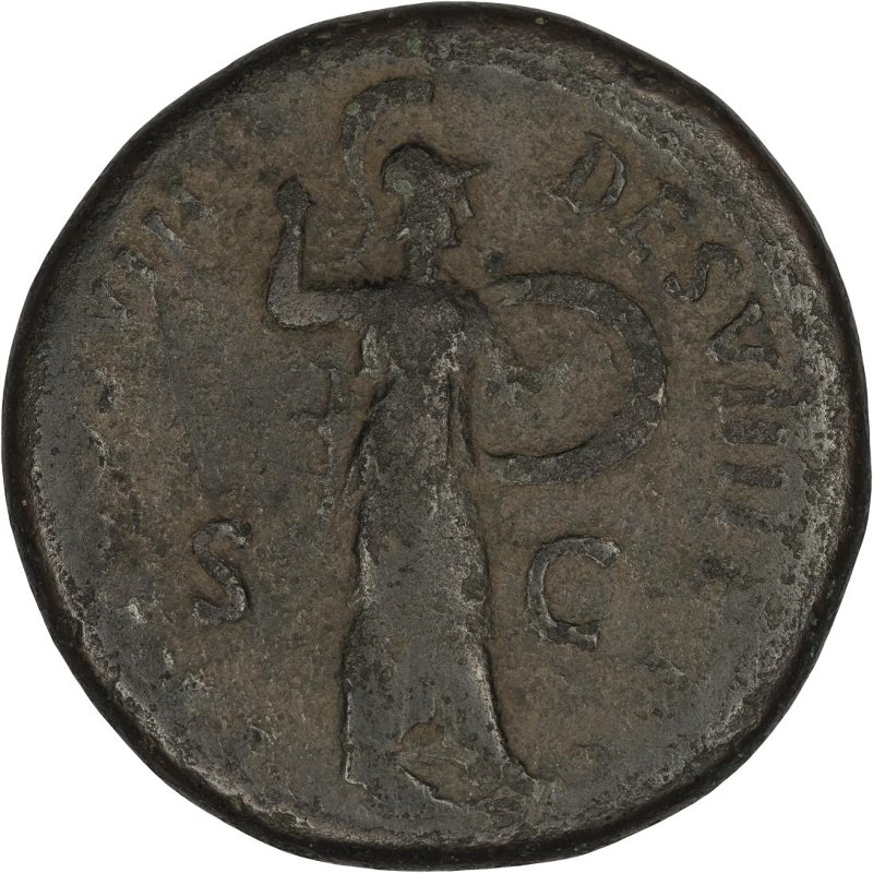 Римская империя · Domitian · Sestertius · I в., реверс, Федеральное государственное бюджетное учреждение культуры "Государственный музей изобразительных искусств имени А.С. Пушкина"
