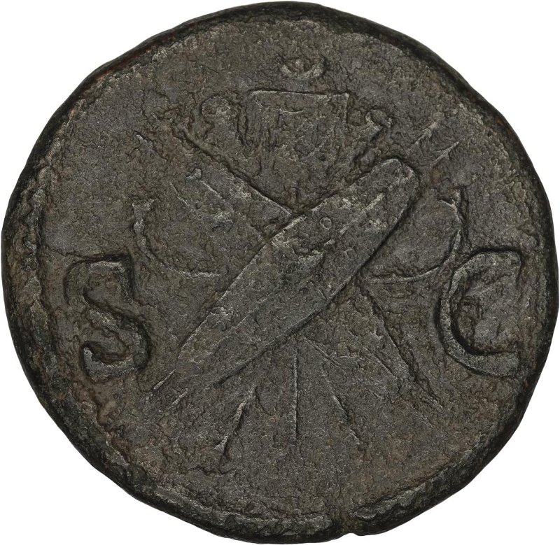 Римская империя · Domitian · Dupondius · I в., реверс, Федеральное государственное бюджетное учреждение культуры "Государственный музей изобразительных искусств имени А.С. Пушкина"