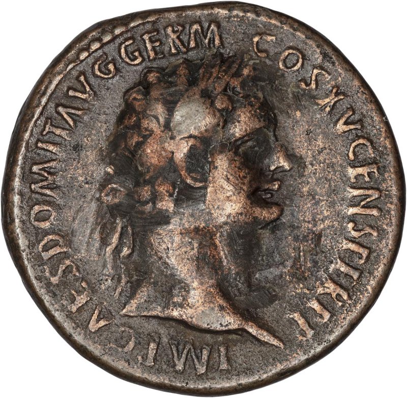 Римская империя · Domitian · As · I в., аверс, Федеральное государственное бюджетное учреждение культуры "Государственный музей изобразительных искусств имени А.С. Пушкина"