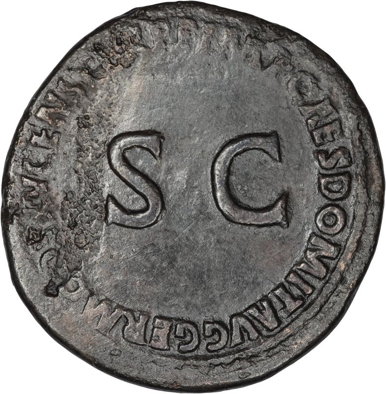 Римская империя · Domitian · As · I в., реверс, Федеральное государственное бюджетное учреждение культуры "Государственный музей изобразительных искусств имени А.С. Пушкина"