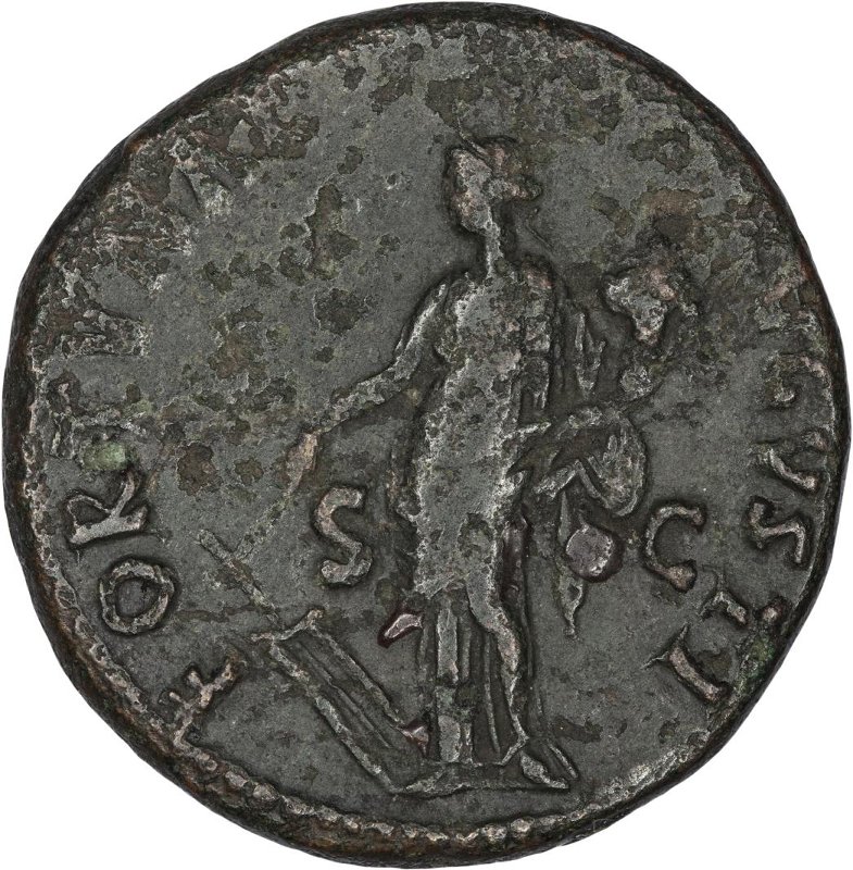 Римская империя · Domitian · As · I в., реверс, Федеральное государственное бюджетное учреждение культуры "Государственный музей изобразительных искусств имени А.С. Пушкина"