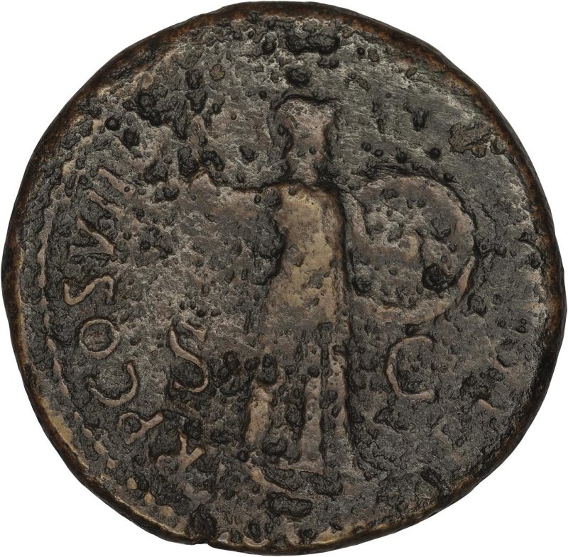 Римская империя · Domitian · Sestertius · I в., реверс, Федеральное государственное бюджетное учреждение культуры "Государственный музей изобразительных искусств имени А.С. Пушкина"