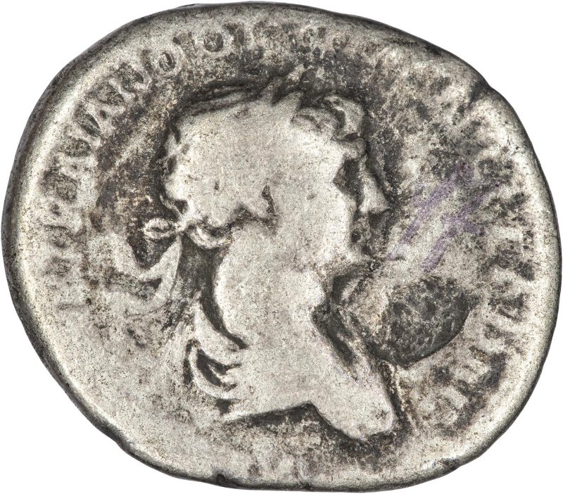 Римская империя · Trajan · Denarius · I в., аверс, Федеральное государственное бюджетное учреждение культуры "Государственный музей изобразительных искусств имени А.С. Пушкина"