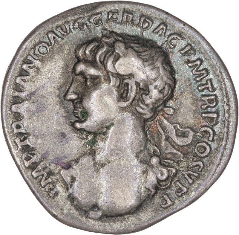 Римская империя · Trajan · Denarius · I в., аверс, Федеральное государственное бюджетное учреждение культуры "Государственный музей изобразительных искусств имени А.С. Пушкина"