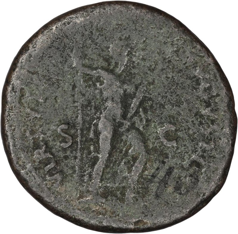 Римская империя · Domitian · As · I в., реверс, Федеральное государственное бюджетное учреждение культуры "Государственный музей изобразительных искусств имени А.С. Пушкина"