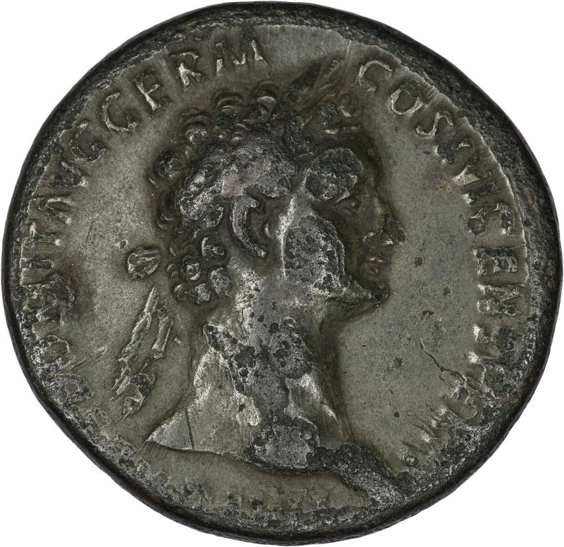 Римская империя · Domitian · Sestertius · I в., аверс, Федеральное государственное бюджетное учреждение культуры "Государственный музей изобразительных искусств имени А.С. Пушкина"