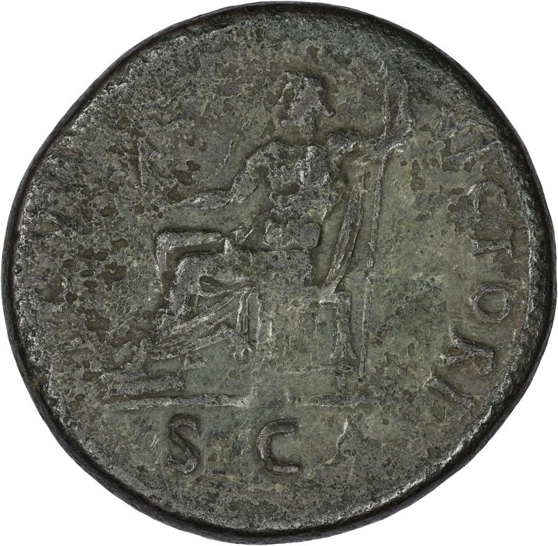 Римская империя · Domitian · Sestertius · I в., реверс, Федеральное государственное бюджетное учреждение культуры "Государственный музей изобразительных искусств имени А.С. Пушкина"
