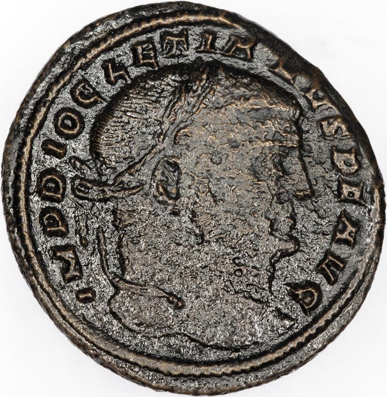Римская империя · Diocletian · Follis · III в., аверс, Федеральное государственное бюджетное учреждение культуры "Государственный музей изобразительных искусств имени А.С. Пушкина"