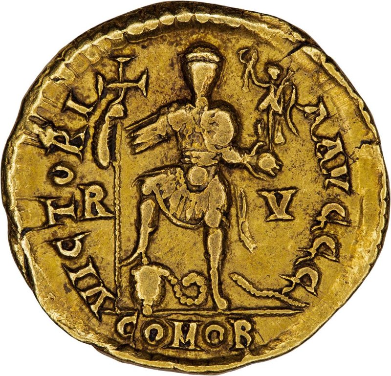 реверс Античная монета · Solidus · IV в.