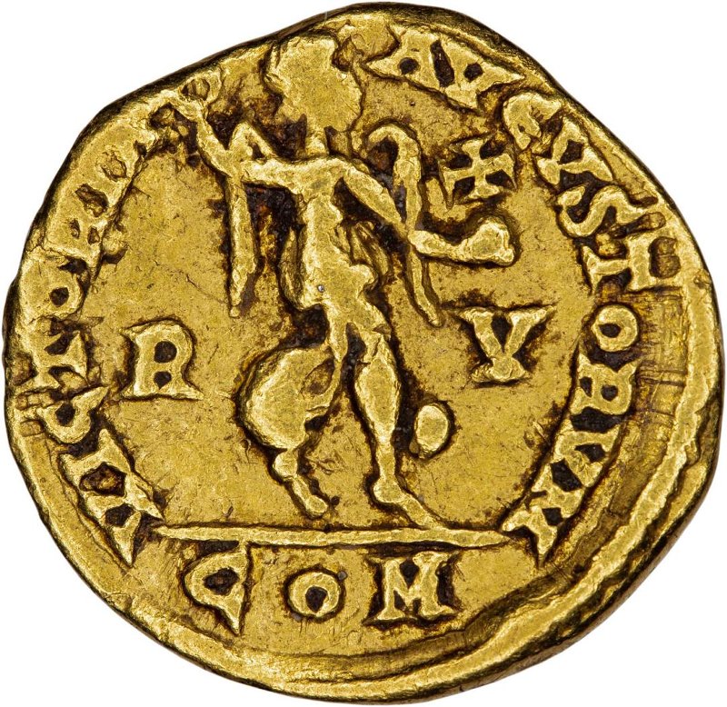 Античная монета · Honorius · Triens · III в., реверс, Федеральное государственное бюджетное учреждение культуры "Государственный музей изобразительных искусств имени А.С. Пушкина"