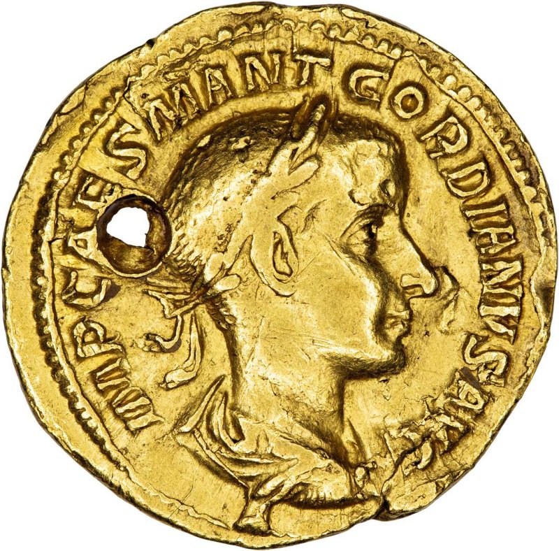 Античная монета · Aureus · II в., аверс, Федеральное государственное бюджетное учреждение культуры "Государственный музей изобразительных искусств имени А.С. Пушкина"